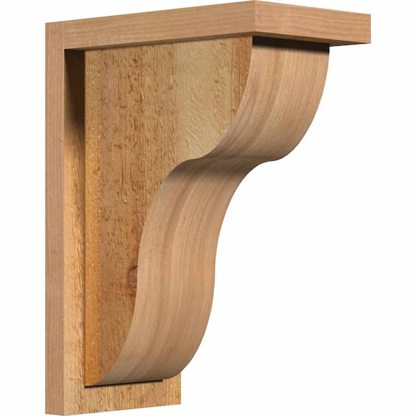 Ekena Millwork Carmel Rough Sawn Corbel w/Backplate, Western Red Cedar, 6"W x 10"D x 14"H COR06X10X14CAR01RWR - main